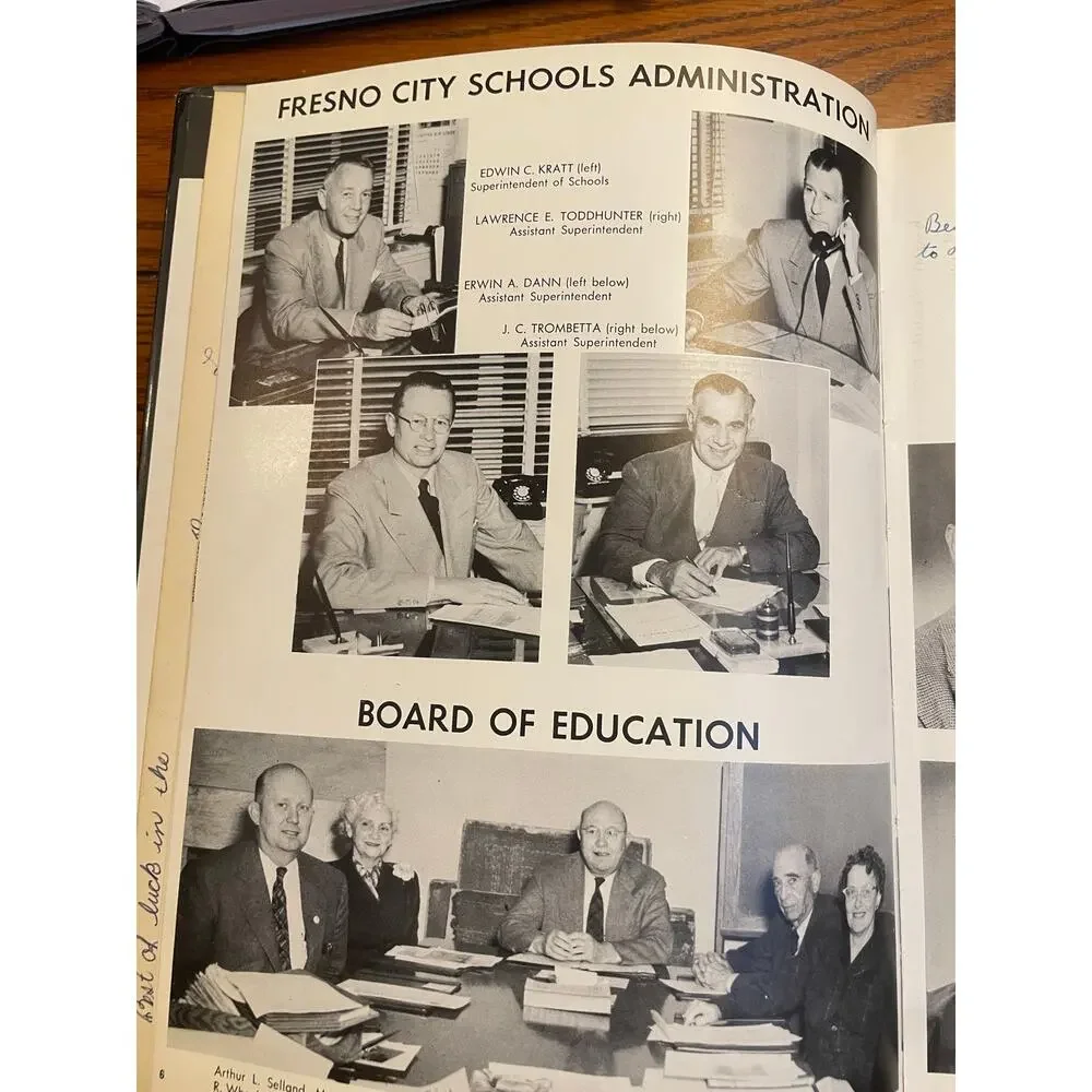 1953 Theodore Roosevelt High School Fresno CA Yearbook Nautilus Signed vintage